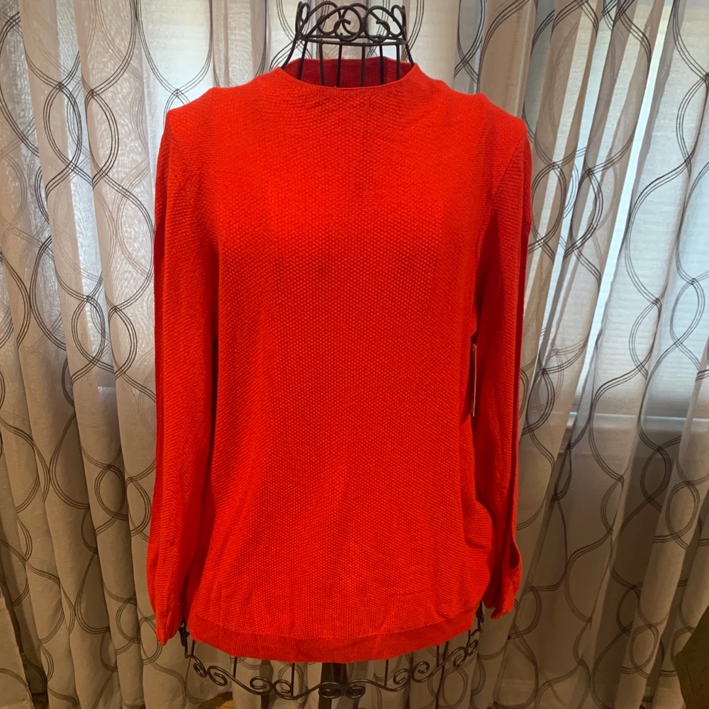Bright Red Slit Sweater
